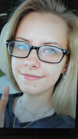 Blonde Celebrity Cum Cumshot Gamer Girl Tribute gif