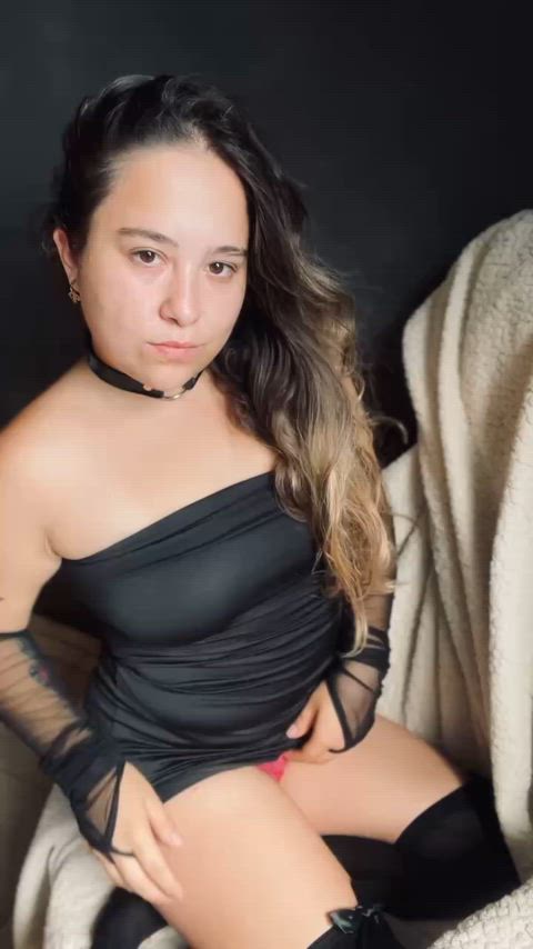 cute goth natural tits onlyfans petite thighs curvy-chicks gif