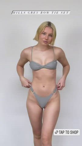 Ass Blonde Thong gif