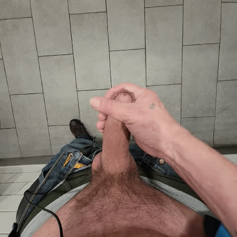 big dick masturbating uncut work gif