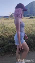 Gagging myself on a trip in Italy^^