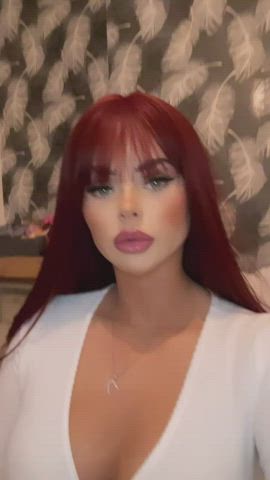 amateur babe cute girlfriend homemade hotwife model redhead thick white girl gif