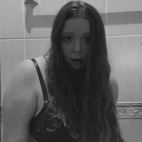 big tits boobs lingerie natural tits onlyfans redhead riding solo thick tits gif