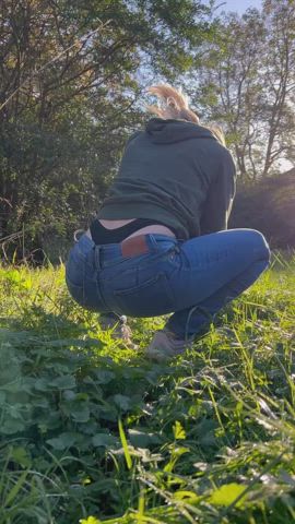 Favorite thong under my favorite pair of jeans