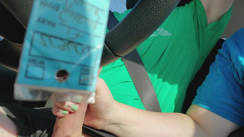 Car Cumshot Handjob Jerk Off gif