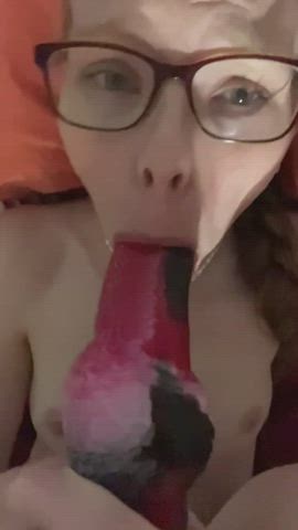 dildo fantasy glasses huge dildo stretched gif