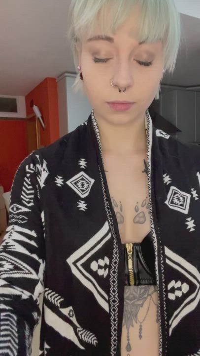 Blonde Piercing Tattoo gif