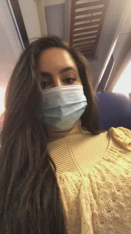 u/moroccanzina flashing her huge tiddies in the train