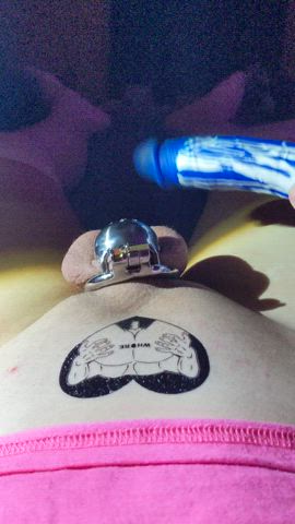 masturbating sissy femboy chastity gif