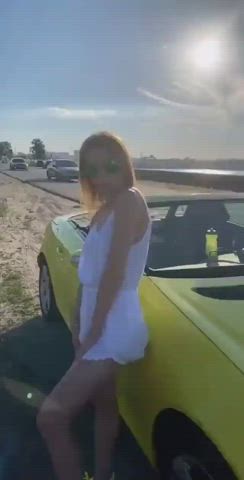 car dildo huge dildo outdoor public gif