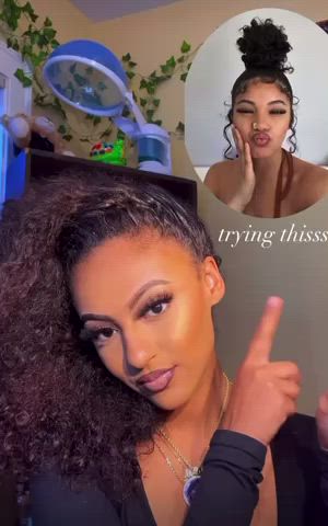 cute ponytail puffy gif