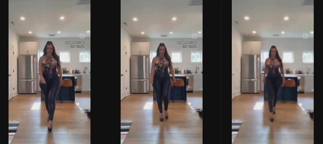 brunette jeans milf split screen porn thick thighs thighs gif