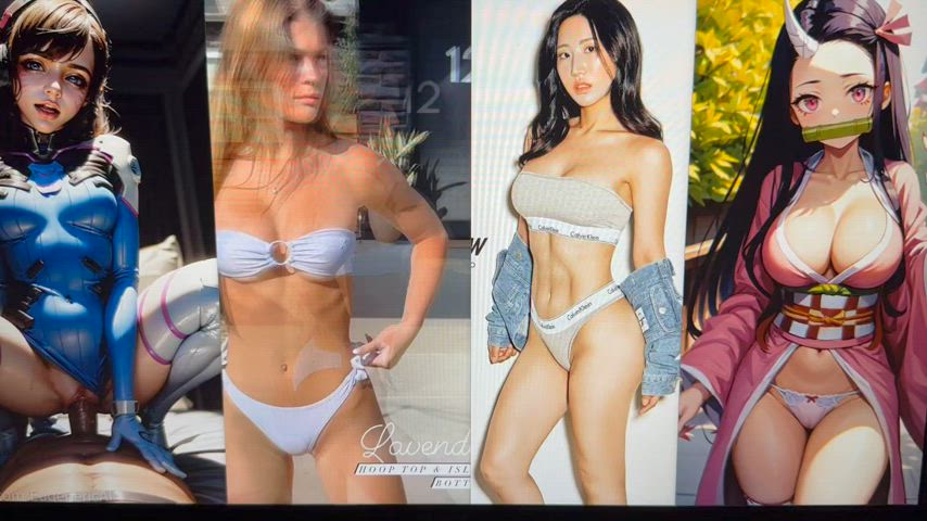 bikini gooning pmv rule34 split screen porn r/gooned gif
