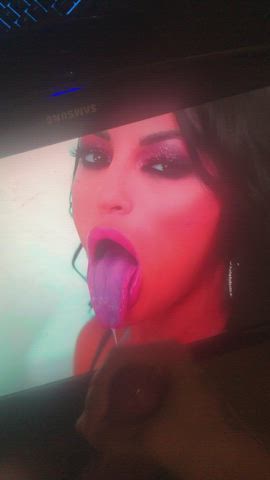 cumshot tongue fetish tribute gif