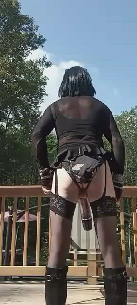 ass crossdressing femboy gay penis pump sissy trans gif