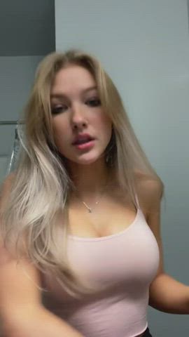 big tits blonde tiktok gif
