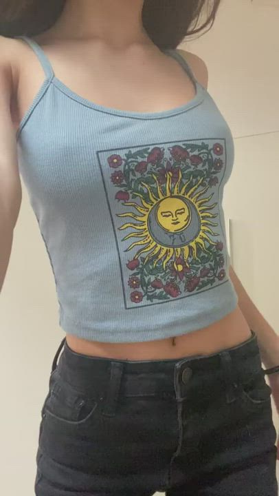 Italian Natural Tits Nipple gif