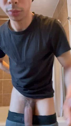 big dick cute handjob jerk off public solo cock massive-cock gif