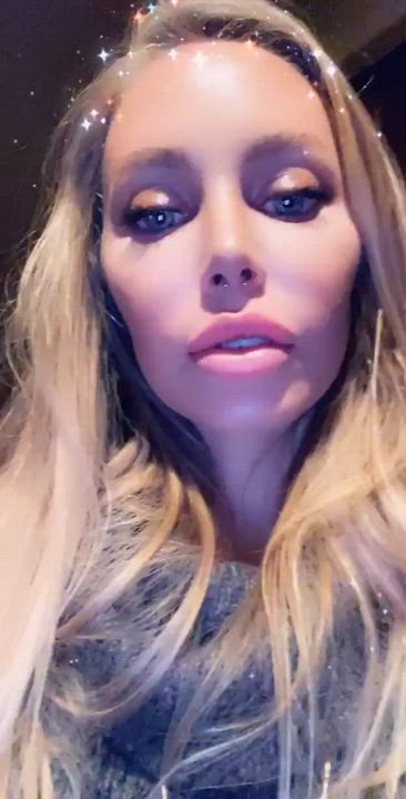 Blonde Eye Contact Facial gif
