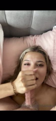blonde blowjob facial gif