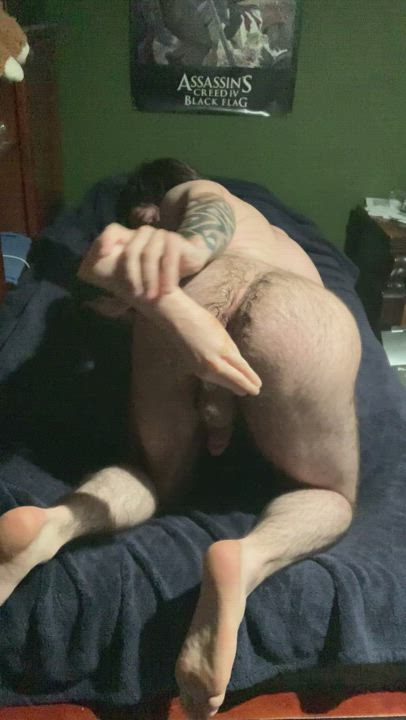 Fist dildo making my hole noisy