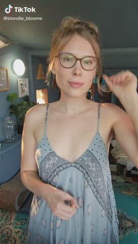 Blue Eyes Eye Contact Glasses Handjob Tease TikTok Tongue Fetish gif