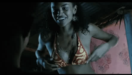 Bikini Brazilian Celebrity Ebony Natural Tits gif