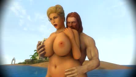 Animation BBW Beach Blonde Doggystyle MILF Titty Fuck gif