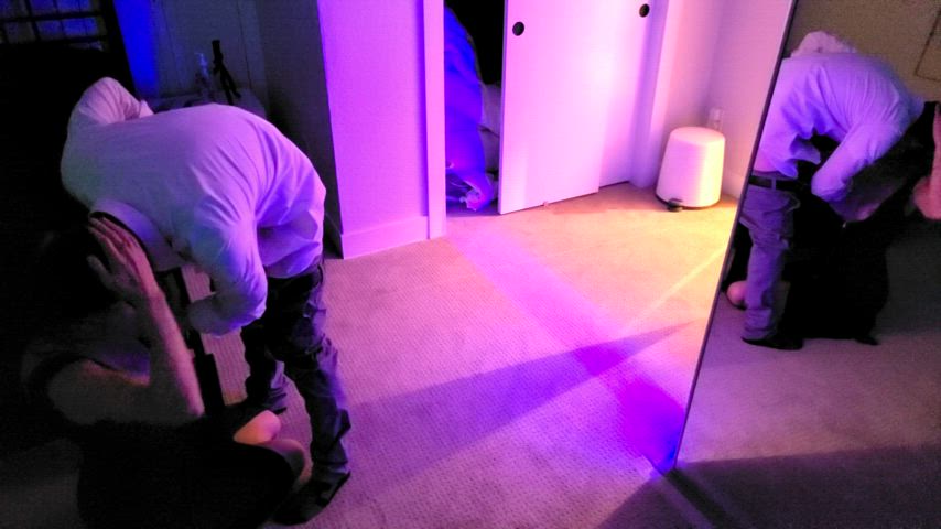 Finally cornered a hot co-worker at a party in a side room... and MR was there to