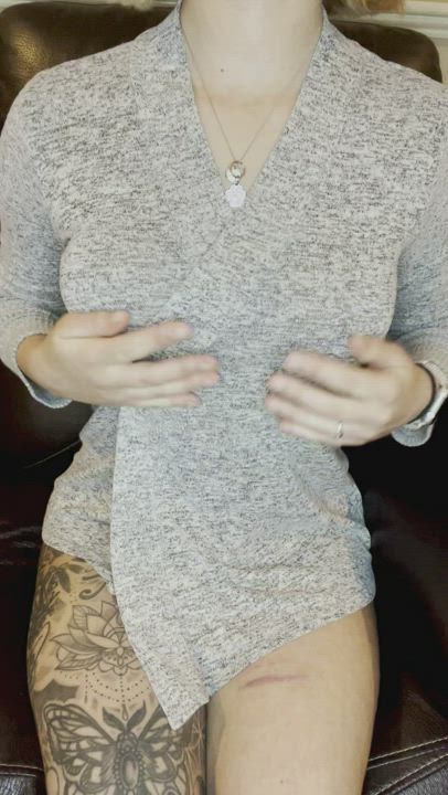 i love wearing just a sweater :)