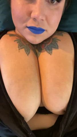 bbw big tits milf natural tits gif