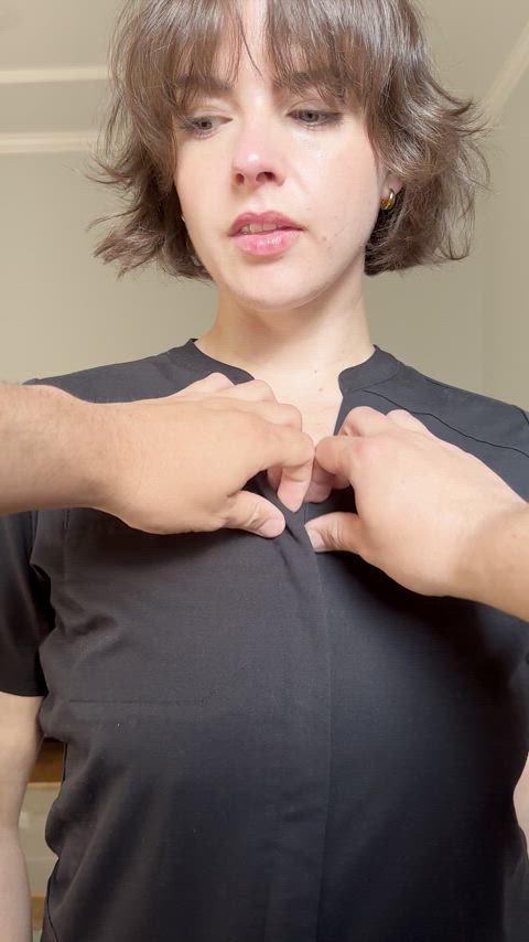 unzip my scrubs for me?