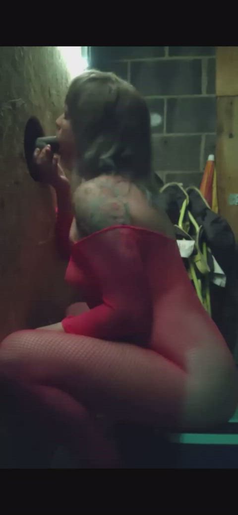 bbc big dick blowjob glory hole interracial stripper gif