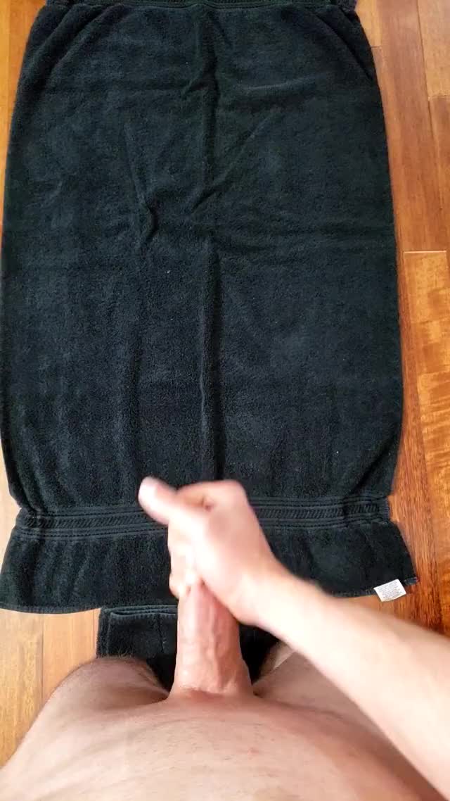 Put down a towel but overshot it a bit
