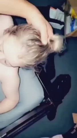 blowjob face fuck girlfriend slave teen gif