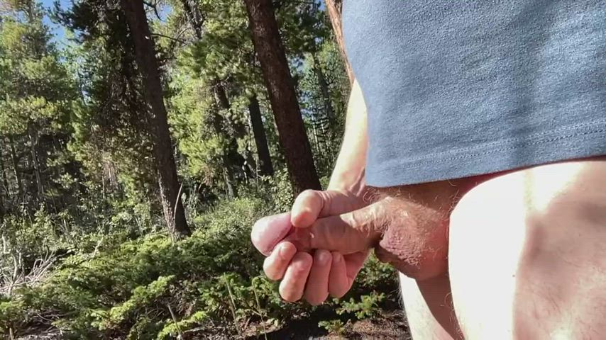 Cumshot near the campground