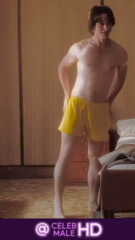 ai upscaled celebrity cock shorts slow motion strip stripping undressing gif
