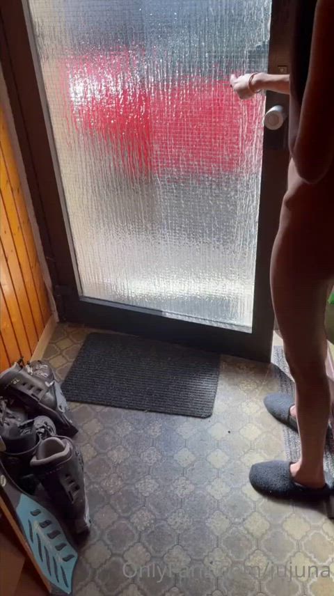 delivery nude nudity public gif