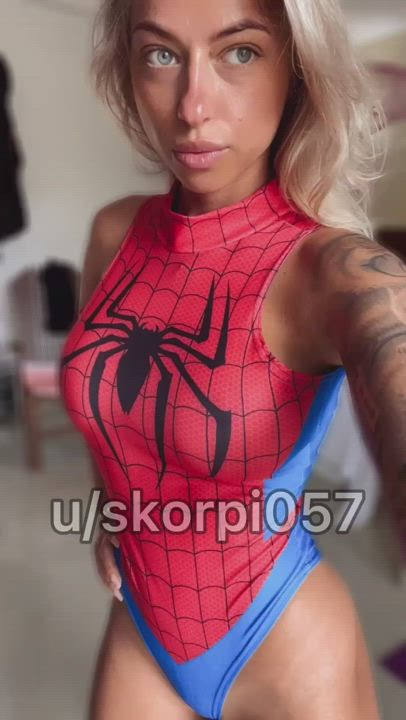 Ok, just lisreb. Full body nude but this time in SPIDER-MAN SUIT!
