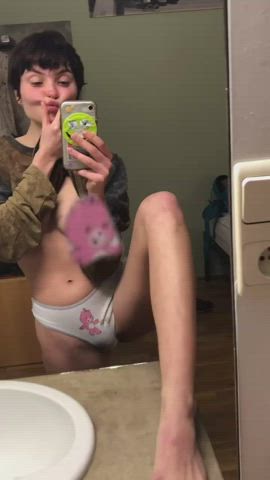 amateur brunette homemade lingerie natural tits onlyfans petite redhead small tits