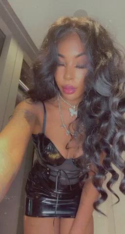 Booty Dominatrix Dress Ebony Femdom Fetish Findom Kinky Latex gif