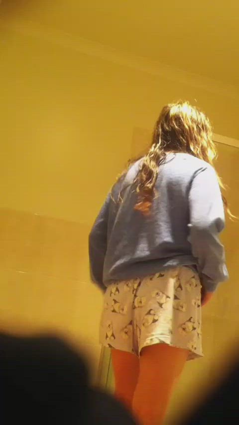 amateur hairy pussy hidden cam natural tits spy teen tits voyeur gif