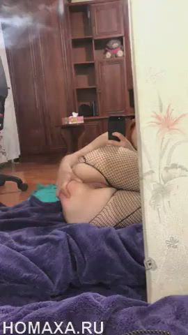 Amateur Big Ass Homemade Masturbating Russian Stockings gif