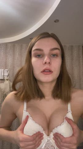 Well here's my boobs-- want a feel?