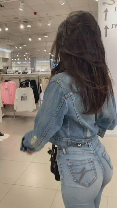 Ass Brunette Jeans gif