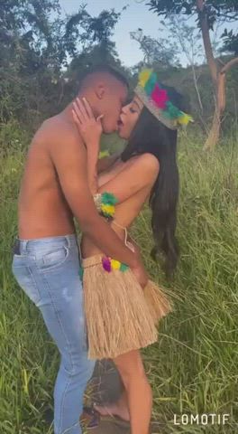 Blowjob Latina Public gif