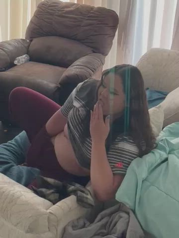 Mommy’s also need alone time in the basement to quietly watch porn on the computer