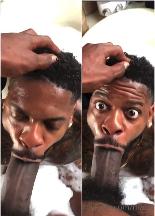 African American Bathtub Big Dick Blowjob Ebony Face Fuck Gay Hair Pulling Hairy