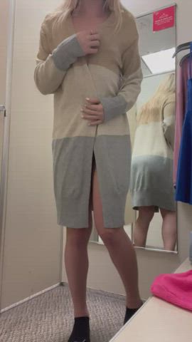 I need your cum inside me while we fuck in the fitting room!