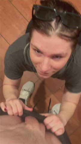 amateur big dick blowjob brunette cock homemade milf masturbating pov public gif